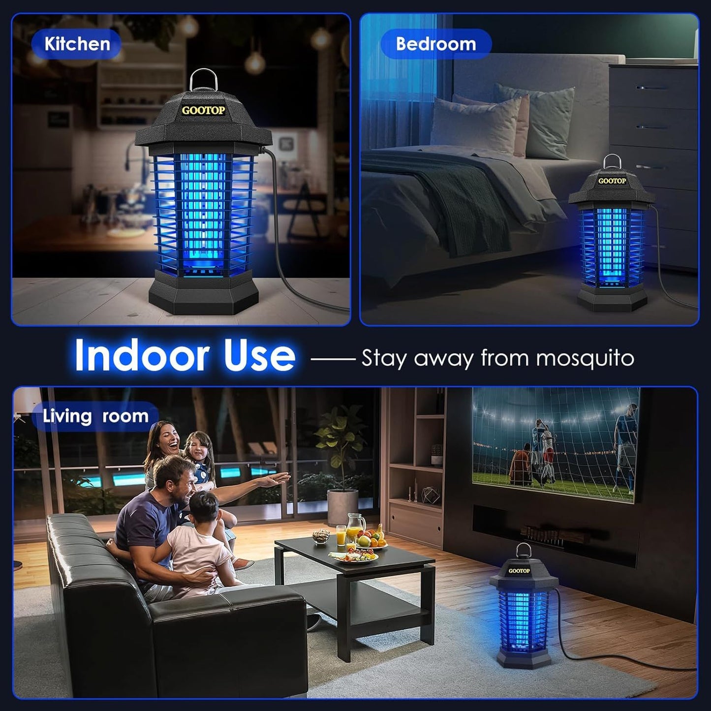 4200V Bug Zapper - 10Y Lifespan | Indoor/Outdoor, Waterproof | 6.5ft Cord - Mosquito & Fly Killer