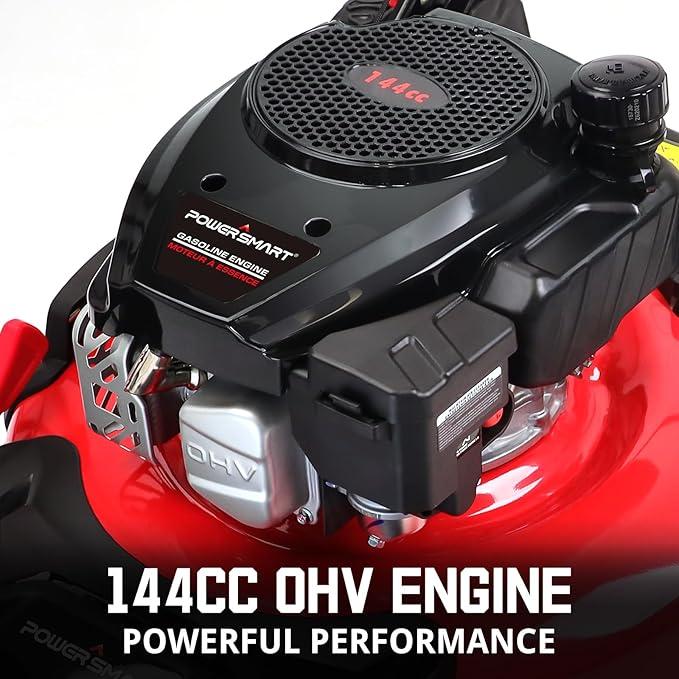 PowerSmart Gas LawnMower 21-Inch 144 cc OHV Engine 3-in-1 PushMower with Bagging,Great for LawnBusiness(DV8621P)