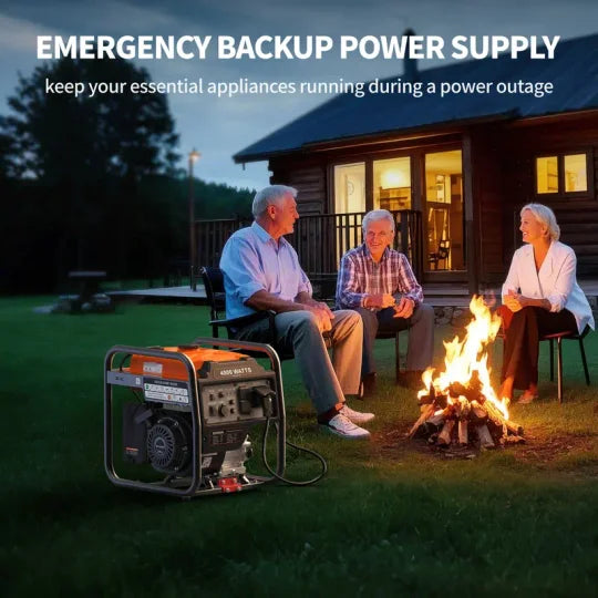 Efurden 4000W Portable Inverter Generator – Gas Powered, Quiet, ECO Mode, Home & RV Backup